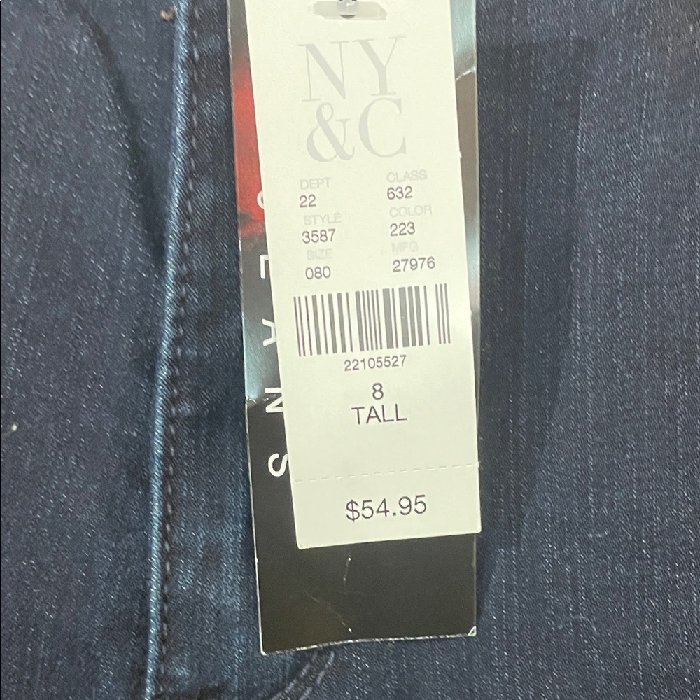NWT - Soho Women's Dark Blue Curvey Boot Cut Jeans Tall - Picture 3 of 6
